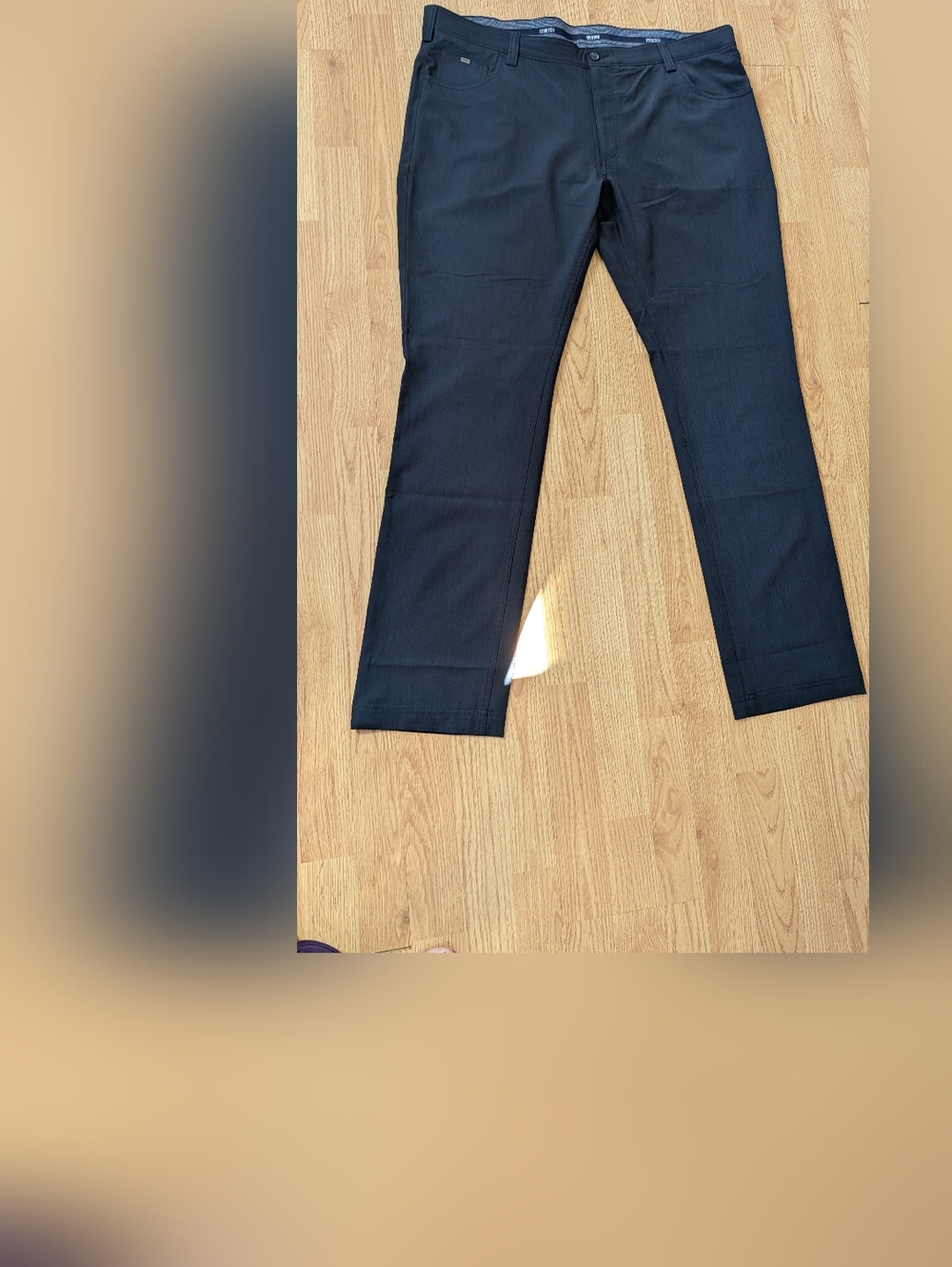 Grey Mens Straight-Leg Dress Pants 40X 34